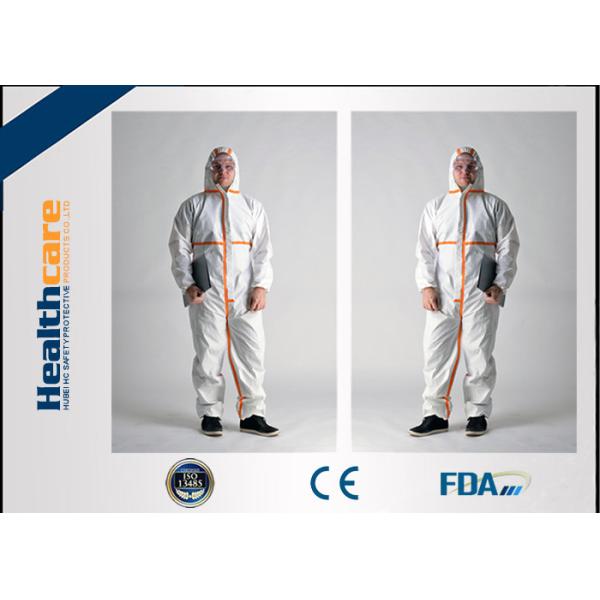Type 5 6 Disposable Protective Coveralls / Disposable Clean Room Suits CE