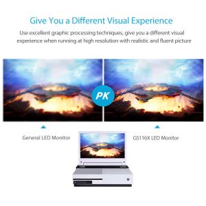 1080P Picture Portable Gaming Monitor For Xbox One S FPS FTS Game Plus Function