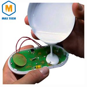 Two-component clear silicone potting compound for electronic component