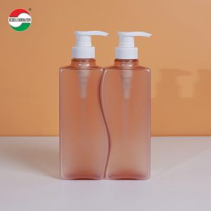 China 500ML PET Bottle Plastic Jar Pump Press Lid For Shampoo & Shower Gel on sale