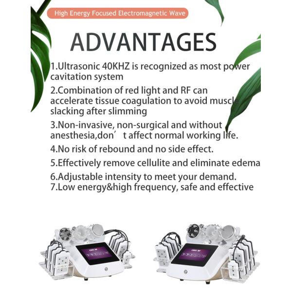 6 IN 1portable radio frequency lipo laser slimming ultrasonic liposuction cavitation machine for sale