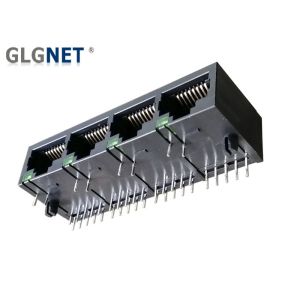 Through Hole Multi Port Rj45 Jack Connector For Industrial Process Control