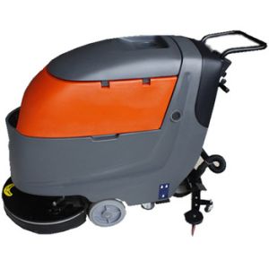 Hand-Push Floor Scrubber with 55L Solution Tank 60L Recovery Tank and Disc Type