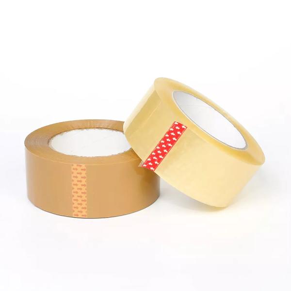Quality 2inches X 100yards Clear And Brown Bopp Adhesive Strong Acrylic Packing Tape Roll With For Packing Shipping wholesale