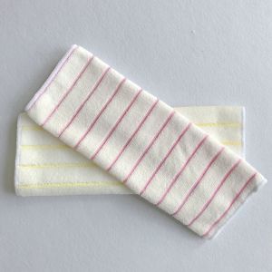 30cm*30cm color stripe cationic kitchen cleaning microfiber cloth，stripe drying