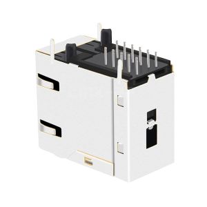 LPJG17747CNL 100/1000 Base-T Without LED 2X1 Port RJ45 Female Jacks