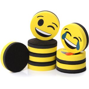 China Emoji Cute Smiley Face Magnetic Dry Eraser for Blackboard Whitebaord on sale
