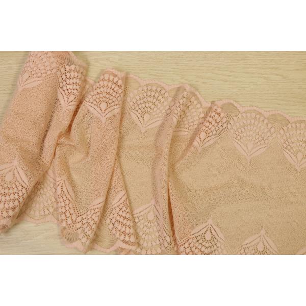 Quality Galloon Lace Trim For Sewing Botanical Patterned Breathable Twin Scalloped wholesale