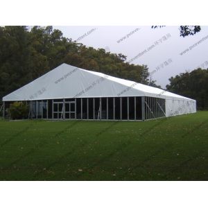 PVC Safety Outdoor Exhibition Tents 30m 40m Width Expandable Bolts Fixing
