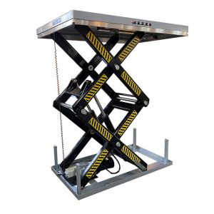 Max Height 70.08in Stationary Hydraulic Scissor Lift 2 Ton Double Scissors