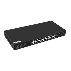RTL8382M 52Gbps Industrial Lan Switch , 28 Port 220V Ethernet Rail Switch