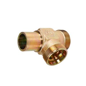 Three-Way Elbow Brass Tee Point 4 Point Internal and External Thread Pipe