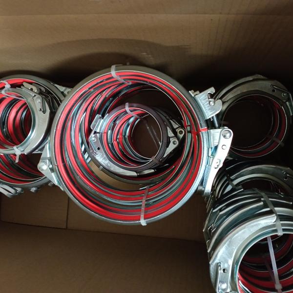 Flange Pipe Connection Adjustable Bolt Seal 125MM Galvanised Pipe Clamps