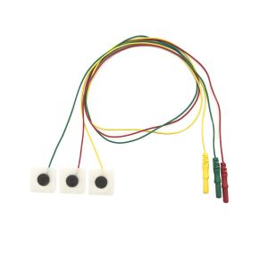 Compatible Disposable ECG Leadwires Electrode 3 Leads IEC Individual Pack