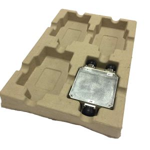 Customized Brown Recycled Paper Moulded Pulp Tray Dry Press Box With Insert