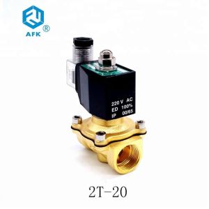 China 2T Lpg Gas Solenoid Valve 12V 24V 110V 220V 3/4 Inch Normal Working Temperature on sale