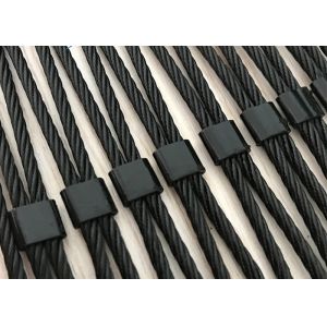 Cheap SGS / CE 304 L Animal Enclosure Mesh , Black Oxide Mesh With Ferrule for sale