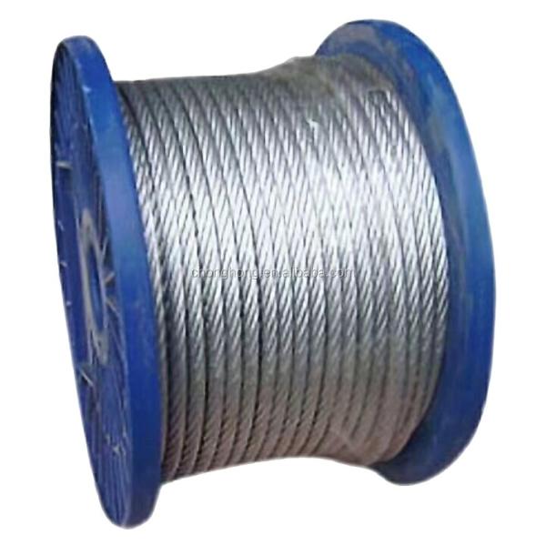 6mm to 32mm 6x19S FC Galvanized Steel Wire Rope 6x19W FC Galvanized Cable in