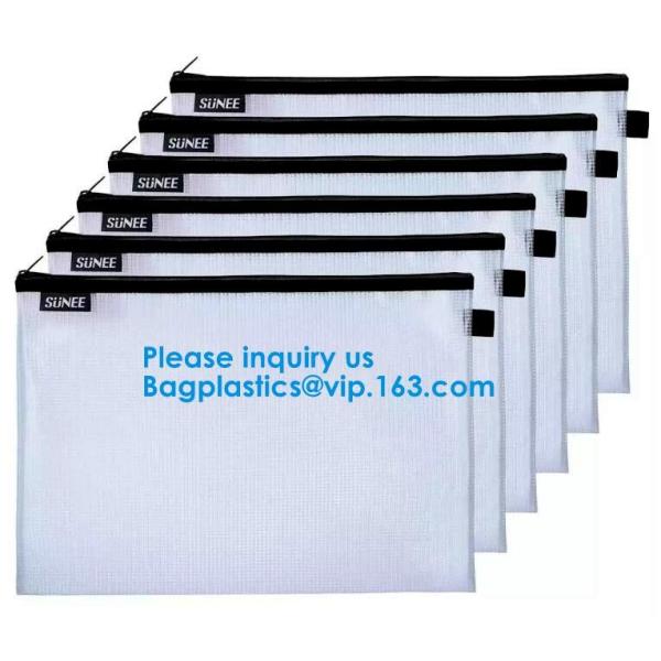 Zipper Bag/File bag/Document bag,PP/ PVC plastic clear file bag with zipperA3 A4