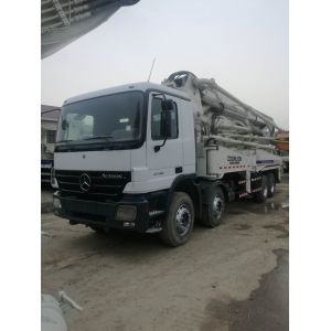 300KW 50m Actros 4141 Concrete Lorry With Pump 2008 Year Large Capacity