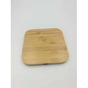Environmental Bamboo Made 5W Square Portable Wireless Charger 5V 2-3A