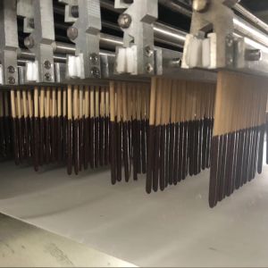 Automatic Pepero Bar Chocolate Enrobing Line Finger Biscuit Bar Coating