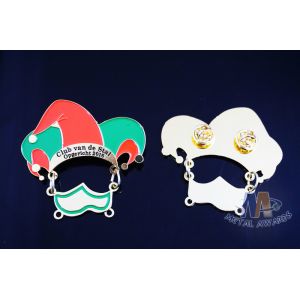 Cheap Metal Enamel Carnival Lapel Pin Badges No Minimum Order For Football Event Eco Friendly for sale