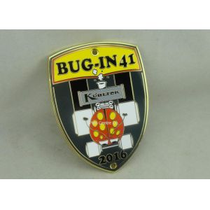 Stamping Hard Enamel Metal Car Badge , Name Badge By Die Struck