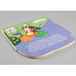 Eco Friendly Die Cut Cardboard Children'S Books With Full Color Printing Surface