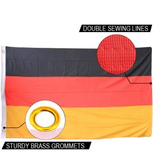 Cheap The GE Germany Flag 90x150cm knitted polyester indoor outdoor national flag canvas header with grommets for sale