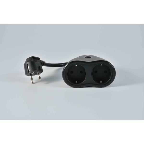 Tuya Wifi Control Wifi Smart Power Socket Electrical Plug EU 15A With 2 AC