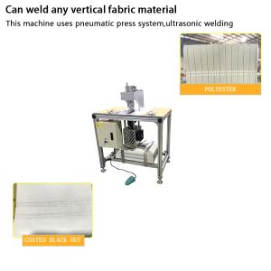 Ultrasonic Vertical Blind Machine 0.1mm Precision Fabric Fusion System For