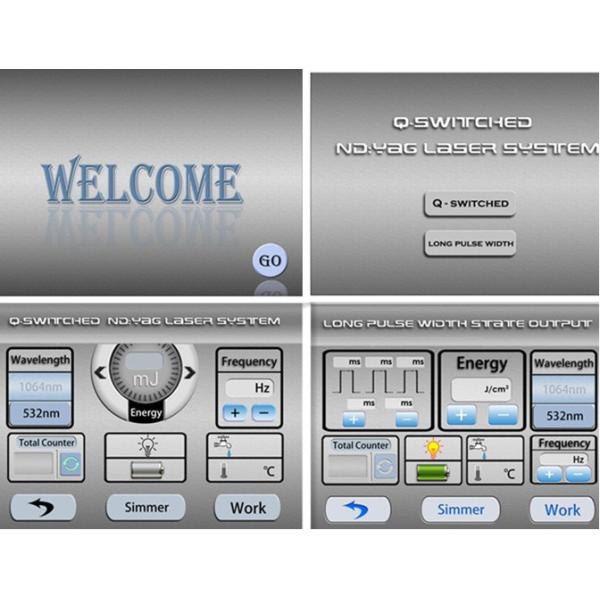 4 Wavelengths 1064nm&532nm&585nm&755nm Tattoo Removal Machine Q switch Nd Yag Laser