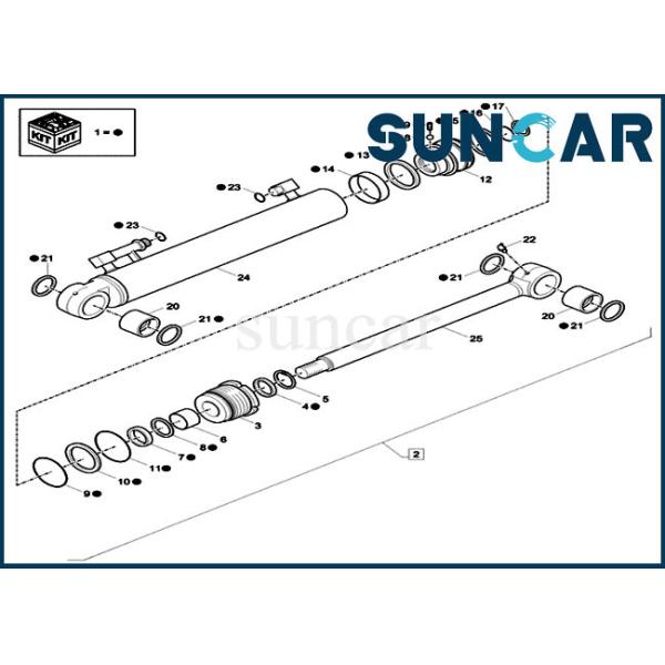 XKCC-00339 XKCC00339 Boom Swing Cylinder Seal Kit Fits Mini Crawler Excavator