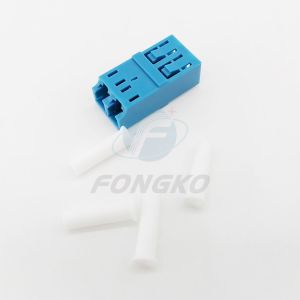 LC / UPC Duplex Unibody Shell Optical Fiber Adapter Coupler Flangeless
