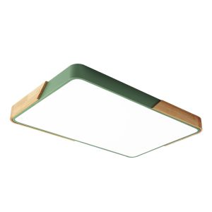 Square Wood veneer ceiling light fixtures for ndoor home Lighting Fixtures (WH