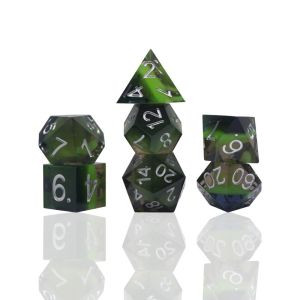 Green Resin Digital Dice Set Multi -Faceted Tablet Game Dice#Rpg#Dnd#Coc