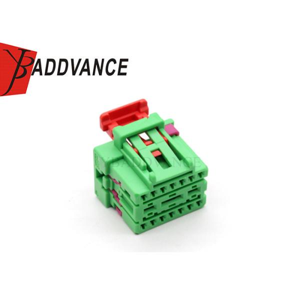 17 Pin Female Electrical PBT GF10 Connector Green Color For Automotive Cars