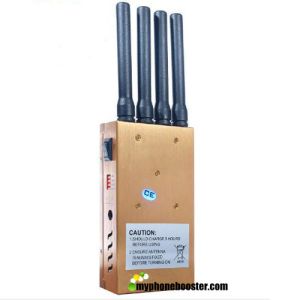 DC12V 4 Antennas Golden 2w Cellular Jammer Blocker GPS Wifi 4G 3G GSM Signal