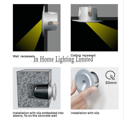 3w Recessed LED Wall Light for stair ip65 waterproof led step light