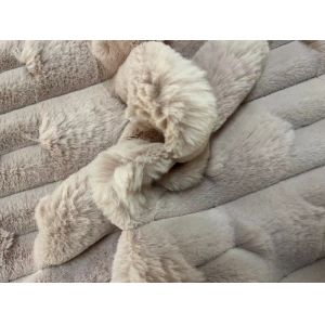 Soft and Durable Short Pile Faux Fur Fabric for Home Textile Knitted Backing