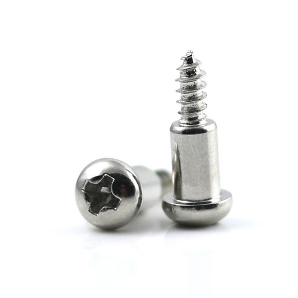 Quality Metric Custom M3 Nickel Plated Cross Round Head Tapping Thread Step Shoulder Screw wholesale