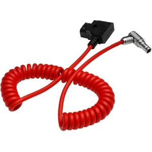 Alvin's Cables Right Angle 2 Pin Male to D-Tap Power Coiled Cable for Teradek