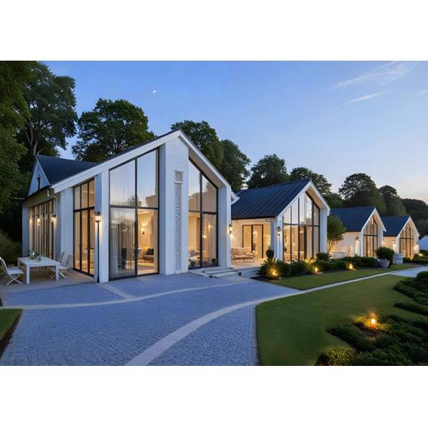 Modern Light Steel Frame House Kits With 3 Bedrooms NS/AS Prefab Light Steel Frame House