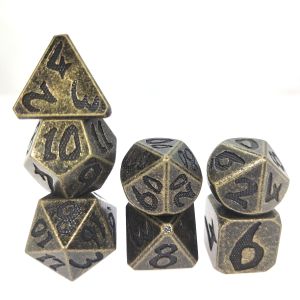 Neat Sharp Edges Copper Black Dice Set Odorless For Collection Polyhedral