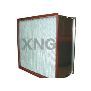 Single / Double Flange Type Oven Fan Filter , Metal Mesh H12 Hepa Filter Box