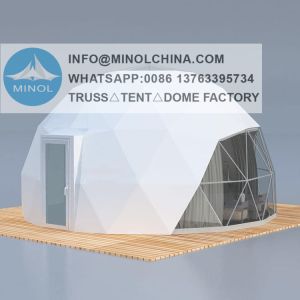 Customized 30 Square Meters Geodesic Dome Home For Resort Glamping
