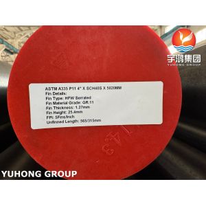 ASTM A335 P11 High Frequency Welding Spiral Fin Tube Serrated Fin Tube