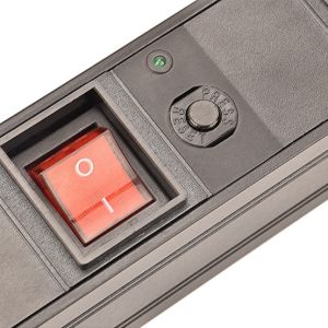 6 Way IEC Type PDU Extension Socket With On/Off Switch, Overload Protector