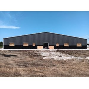 Customized Steel Structure Warehouse with Ball Blasting and Tekla Structures